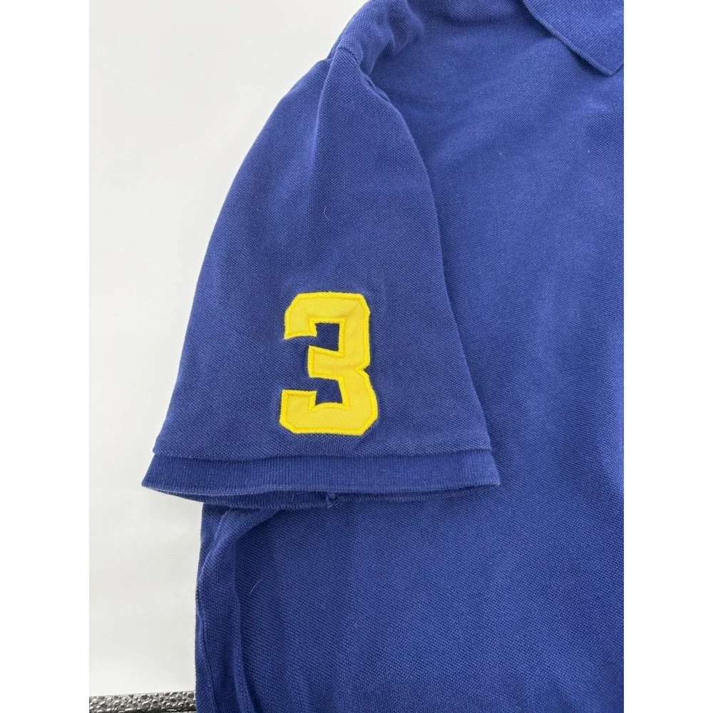 Vintage Ralph Lauren Polo Shirt Size XL Classic Fit Blue BIG PONY  #3 Mens Rugby